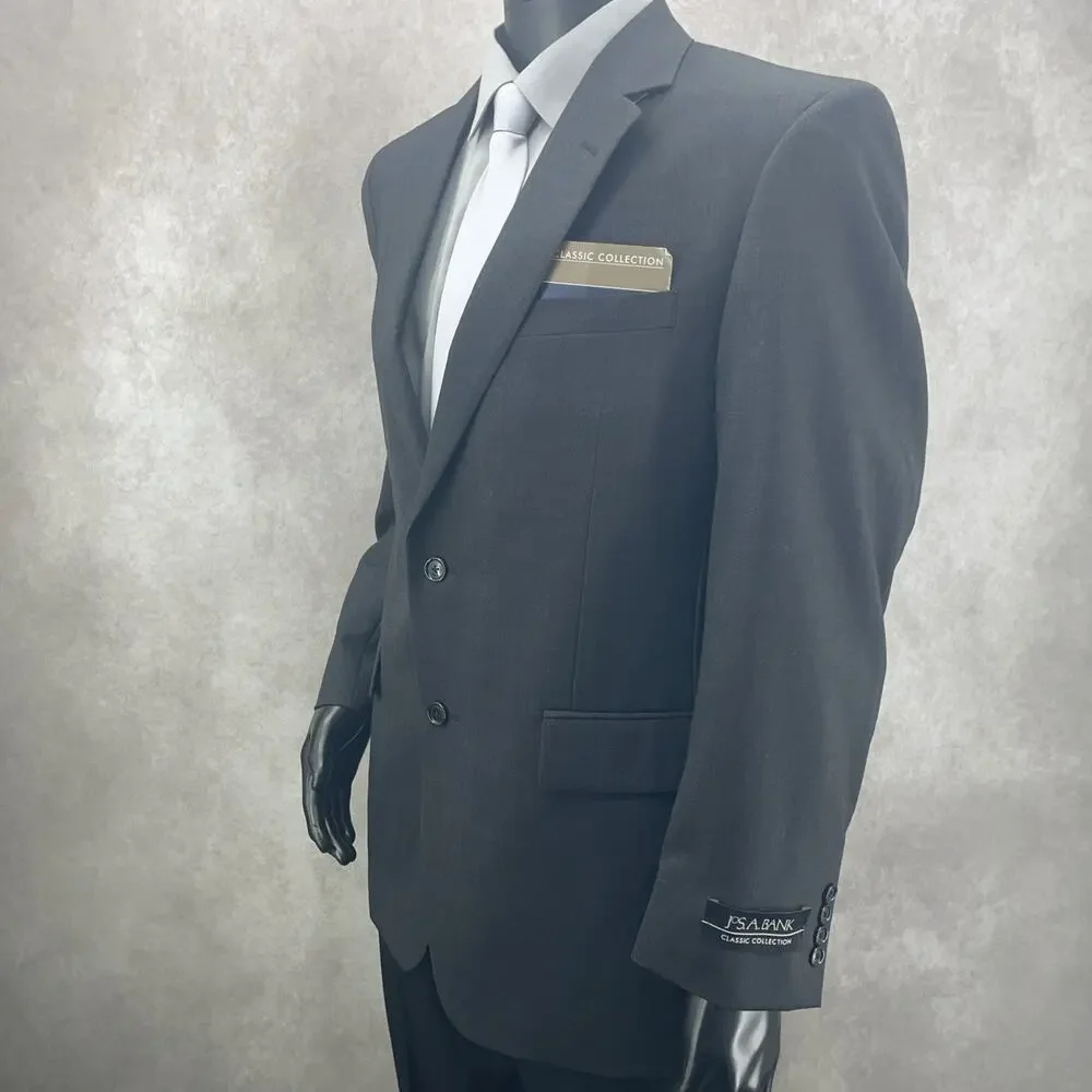 $229 Jos A Bank Classic Collection Mens 41R Blazer Suit Jacket Charcoal Wool